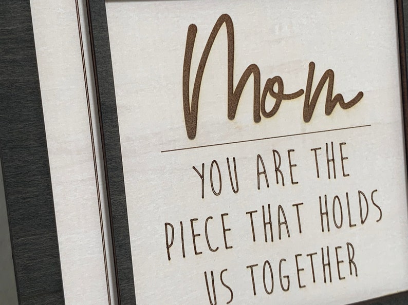 Personalized Mother's Day Wood Puzzle Sign, You are the Piece that Holds us Together, Family Gift for Mom, Personalized Family Sign

Perfect gift for Mother's Day!