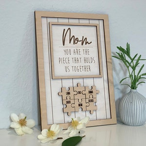 Personalized Mother's Day Wood Puzzle Sign, You are the Piece that Holds us Together, Family Gift for Mom, Personalized Family Sign

Perfect gift for Mother's Day!