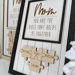 Personalized Mother's Day Wood Puzzle Sign, You are the Piece that Holds us Together, Family Gift for Mom, Personalized Family Sign

Perfect gift for Mother's Day!