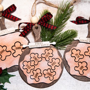 Personalized Family Christmas ornament, Gingerbread Family Ornament, Multiple Gingerbread Family Ornament, Grandparents Gift