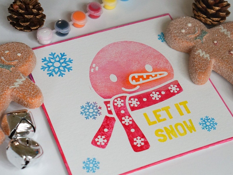DIY Christmas Canvas Prestenciled Canvas for Kids Christmas Etsy