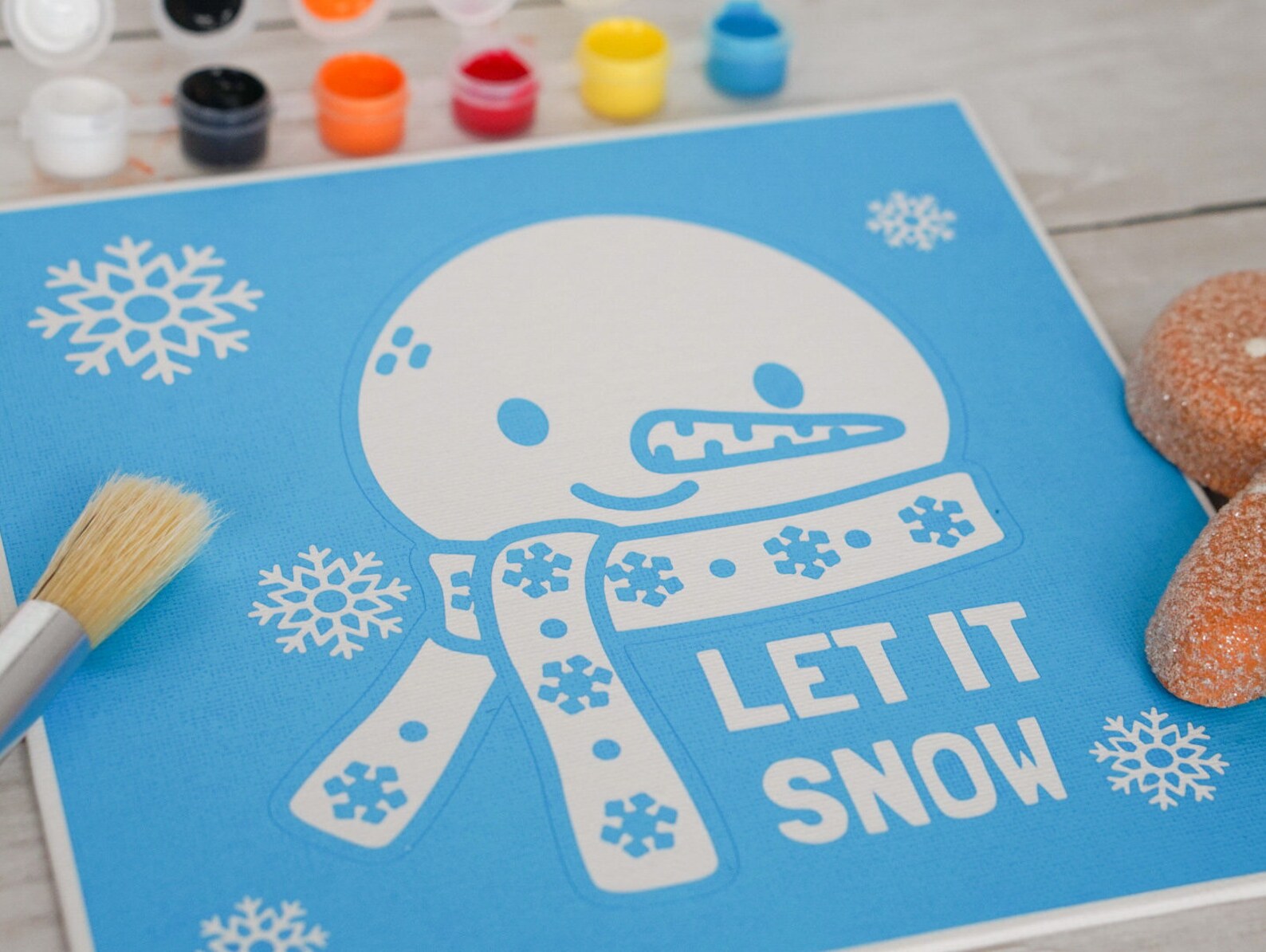 DIY Christmas Canvas Prestenciled Canvas for Kids Christmas Etsy