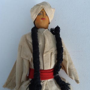 vintage fabric doll, traditional
