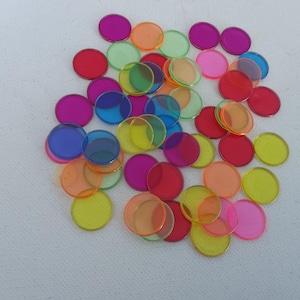 プラスチックチップ（52）ゲームピース、様々な色