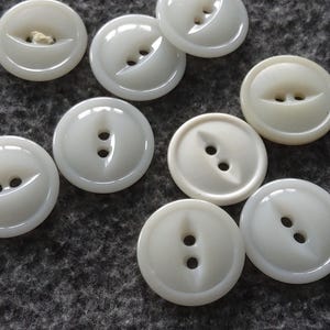 white buttons (9) vintage