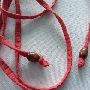 fabric belt tie belt, narrow belt with beads
