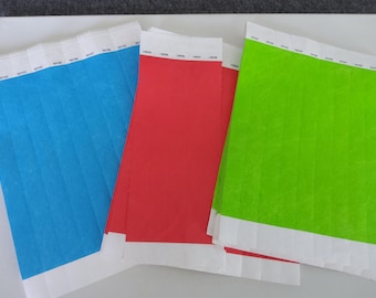 paper wrist bands (3 colors) each sold separately