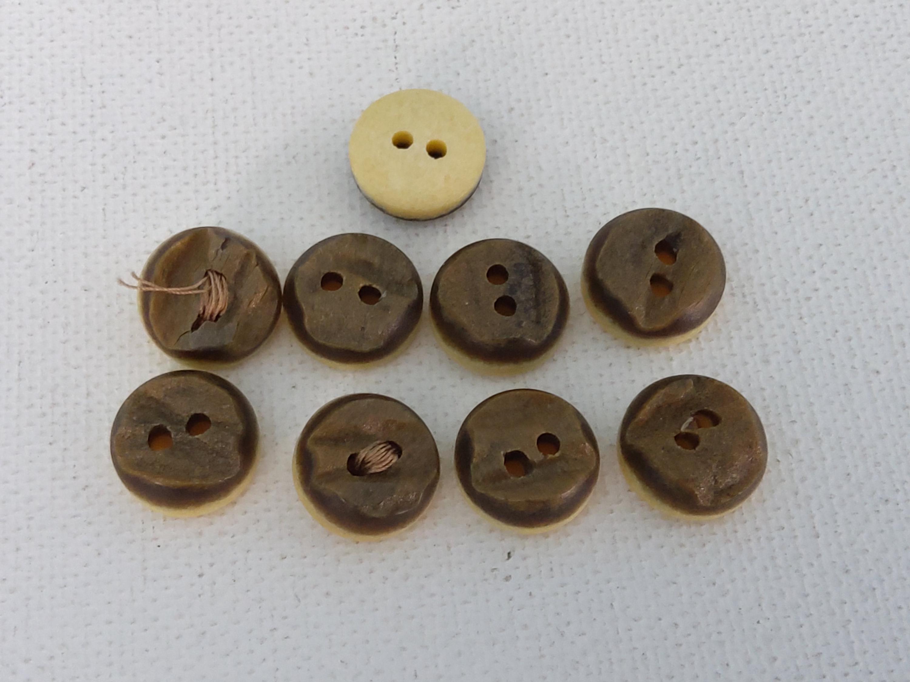 Bone Buttons (10!) 2 Colors - Etsy