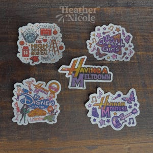 Retro Cartoon Sticker Pack | HSM, Hannah, Cheetah Girls, Nostalgia | Bookish, Kindle, Booktok Sticker | 2000’s, Y2K, Vintage Merch, Gift |