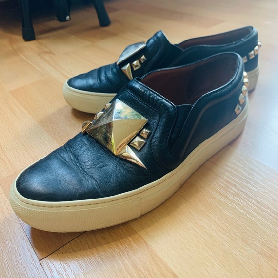 Black Givenchy Leather Slip Ons With the Classic White  display picture 1