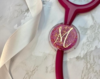 Personalized Stethoscope ID Tag | Custom Nurse Name Tag | RN Graduation Gift | Stethoscope Name Ring | Nursing Student Gift | Medical Gift