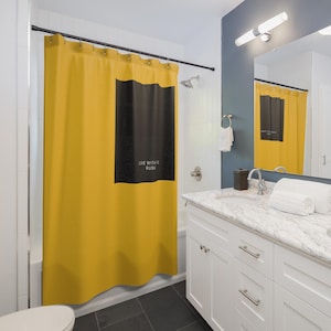 Bold Modern Shower Curtain - Live with the Rush, Bathroom Decor, Unique Gift, Home Makeover, Contemporary Style