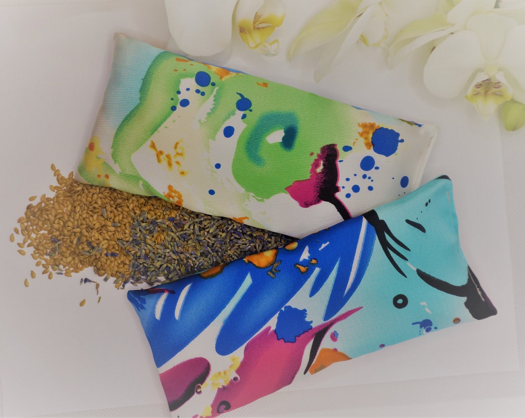 Silk Eye Pillow, Lavender and Flax Seed Eye Mask, Mothers Day Gift