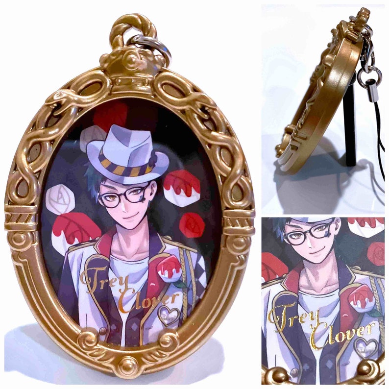 Disney Twisted Wonderland Heartslabyul OFFICIAL DUAL usage photo frame keychain charm phone strap accessory BANDAI