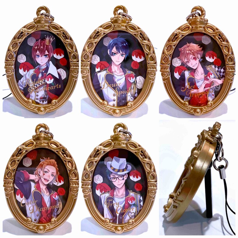 Disney Twisted Wonderland Heartslabyul OFFICIAL DUAL usage photo frame keychain charm phone strap accessory BANDAI