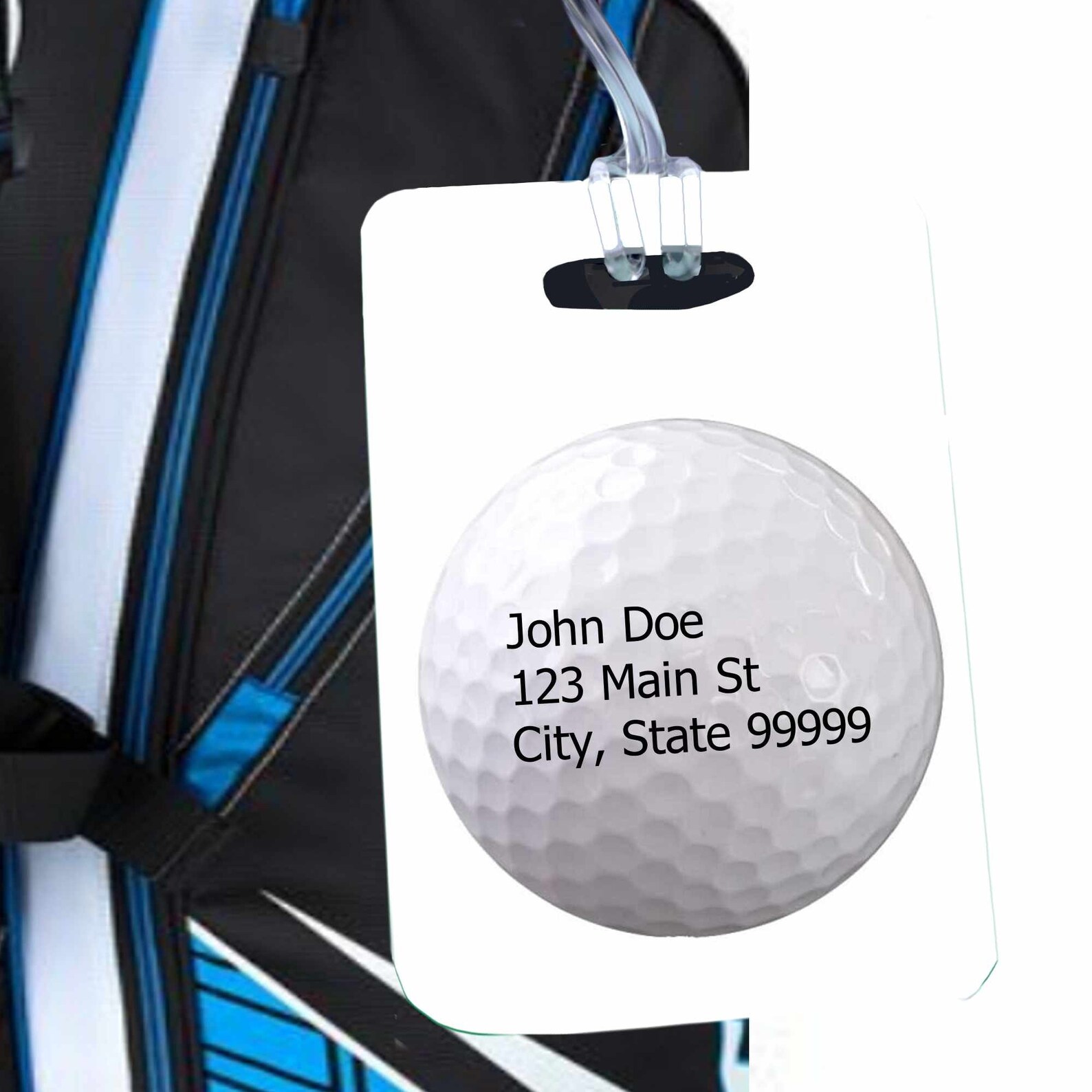 golf travel bag tag