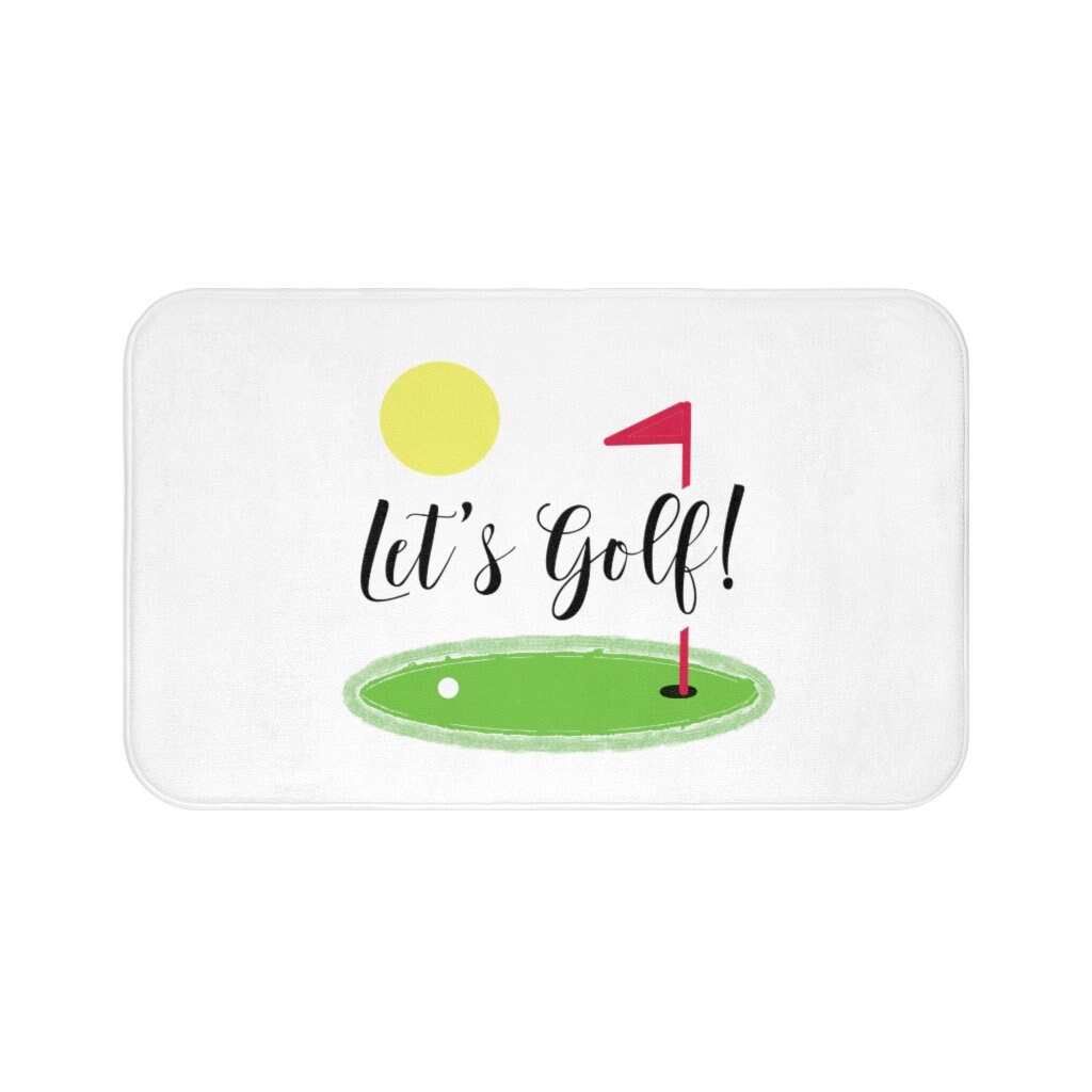 Let's Golf Bath Mat Bath Mat Golf Green Bath Mat Etsy