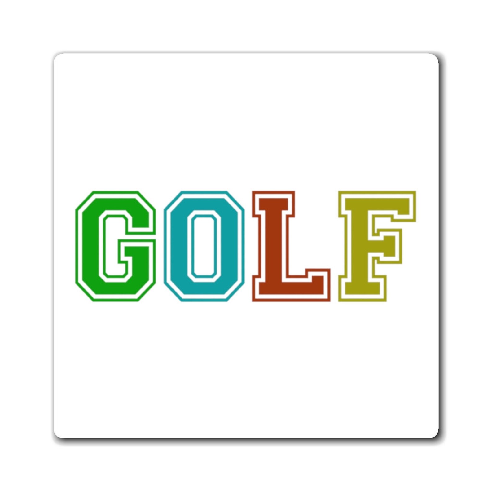 Golf Golf in Colorful Letters Gift for Golfer Etsy