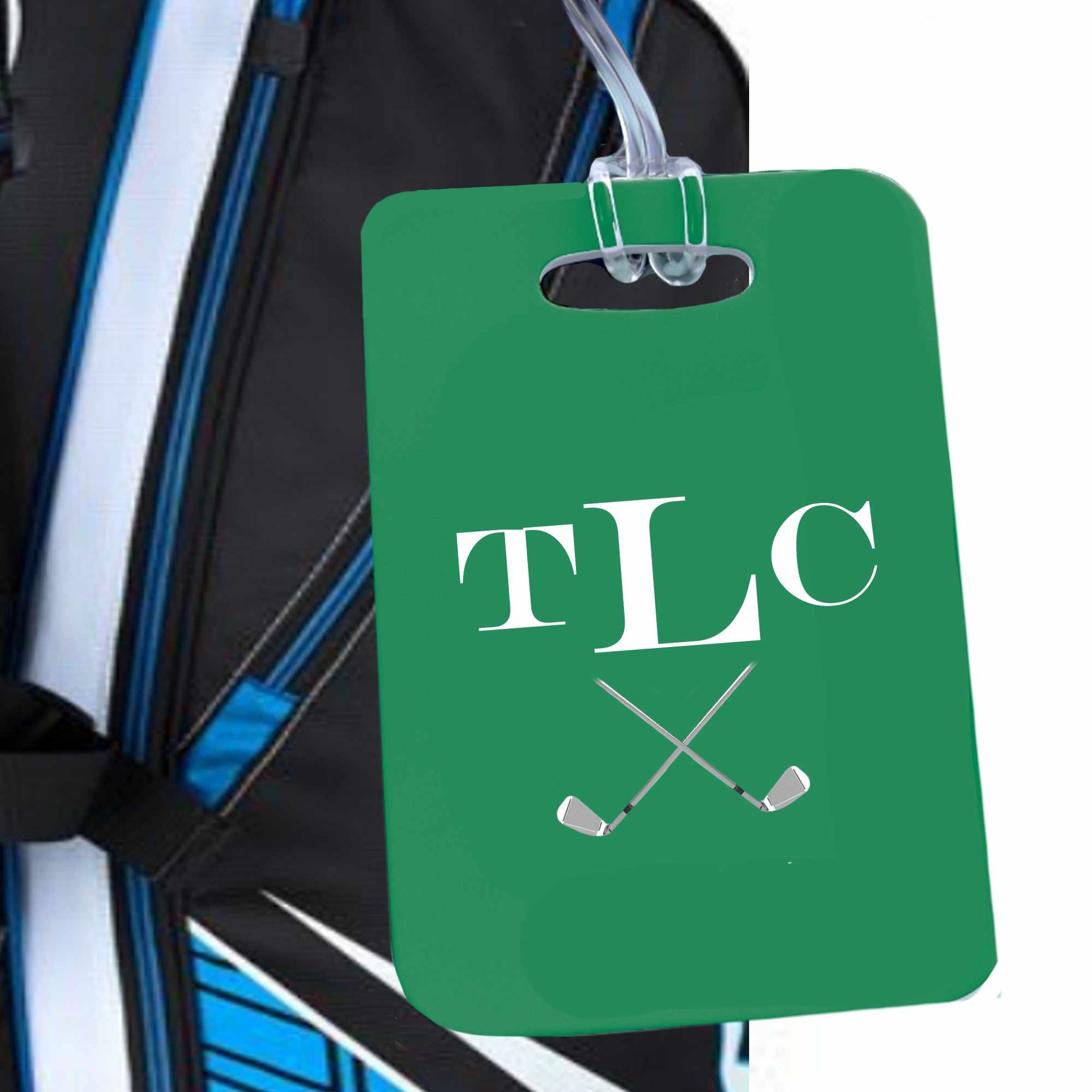 Monogrammed Golf Tag Golf Bag Tag Golf Luggage Tag Green Etsy