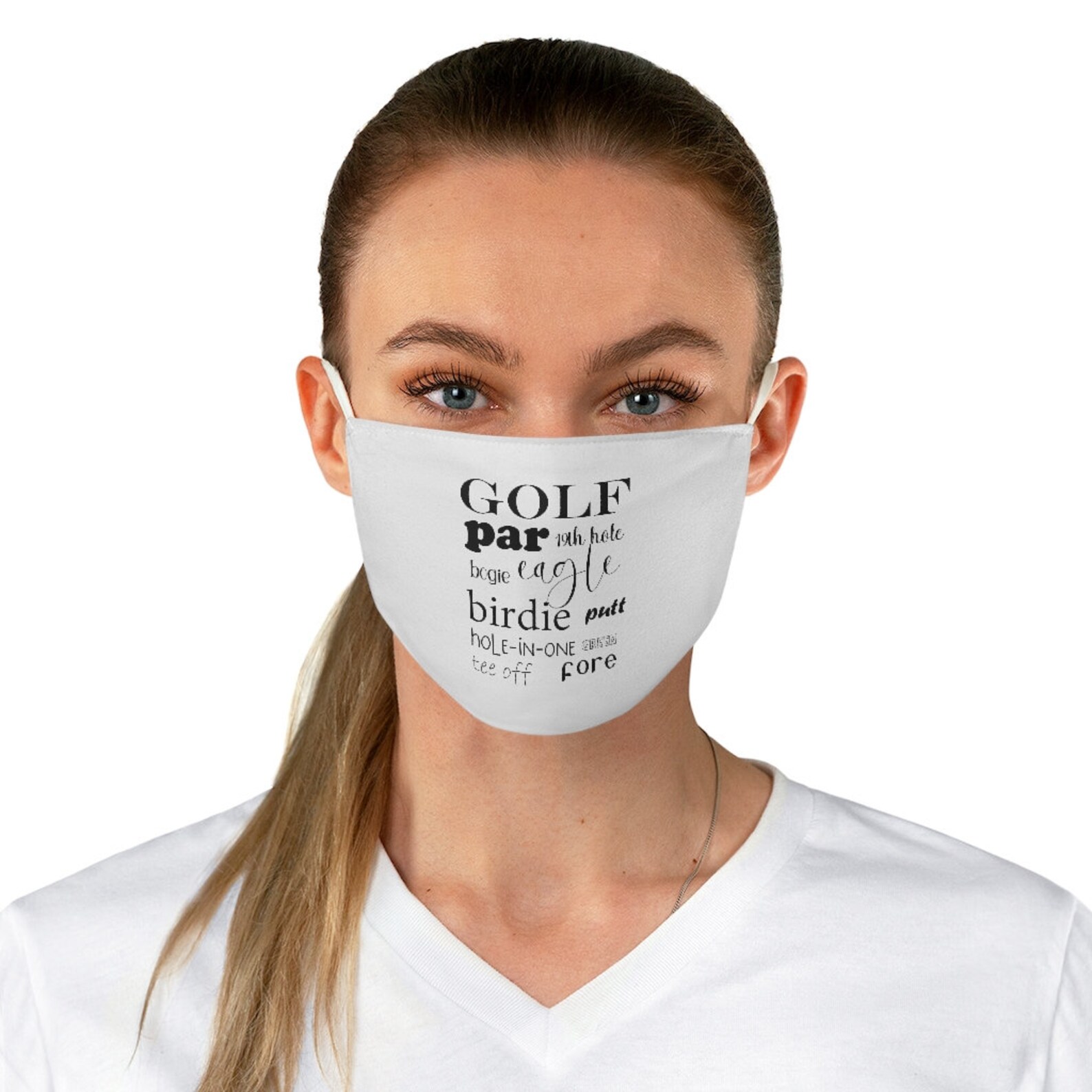 Golf Terms Face Mask Golf Face Mask Fabric Face Mask Etsy