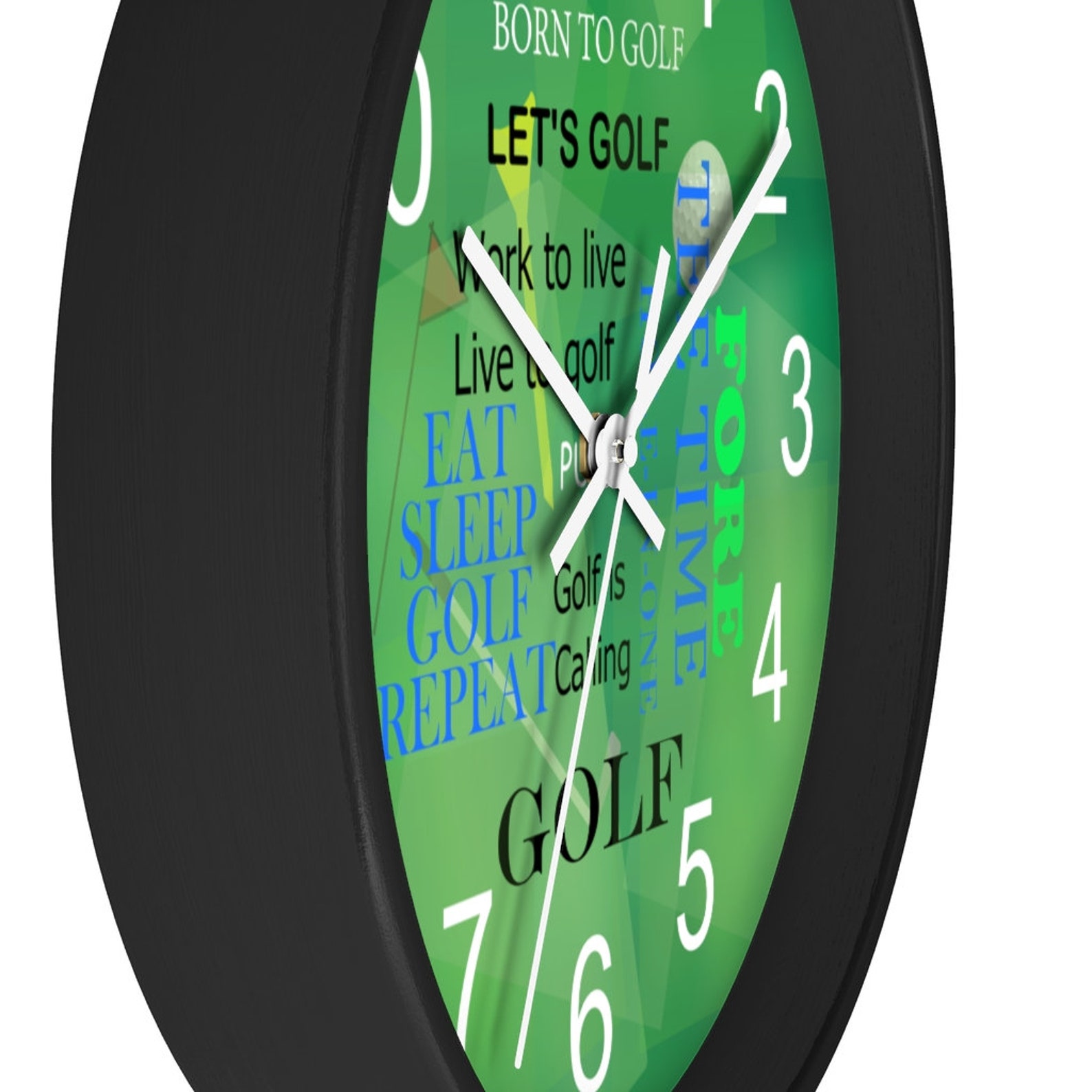 Golf Scrapbook Clock Golf Clock Golf Clock 10 Inch Cock Etsy