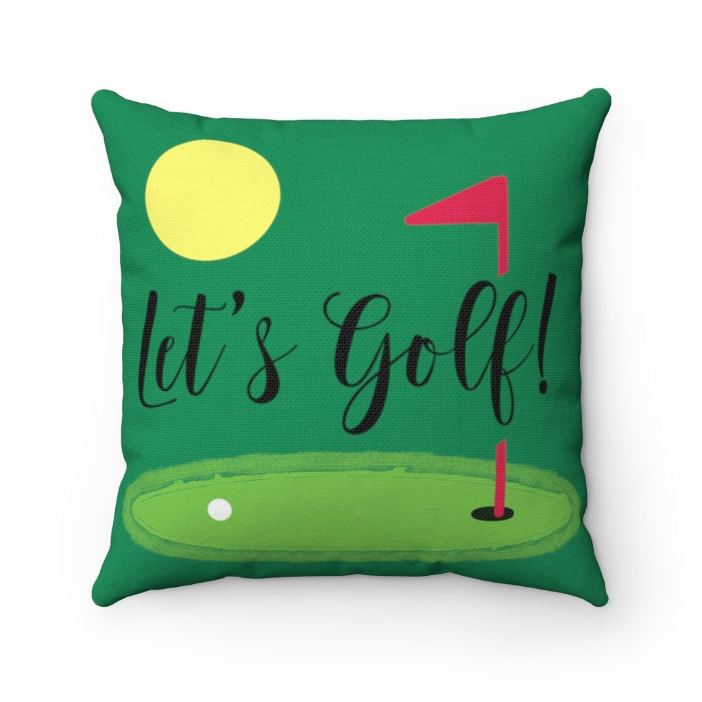 Let's Golf Pillow Square Pillow Golf Accent Pillow Etsy Australia