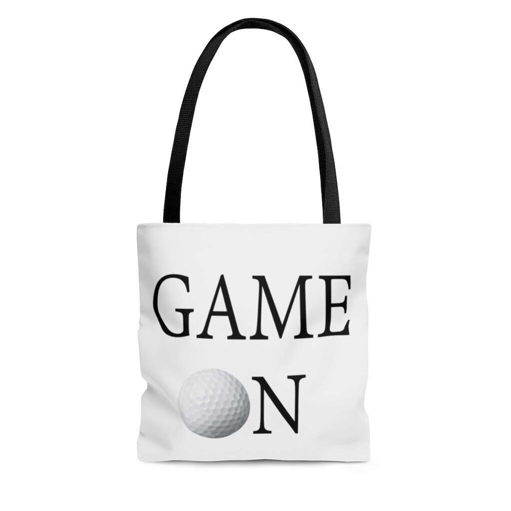 Game On Tote Bag Golf Tote Bag Golf Balls Tote Bag Golf Etsy