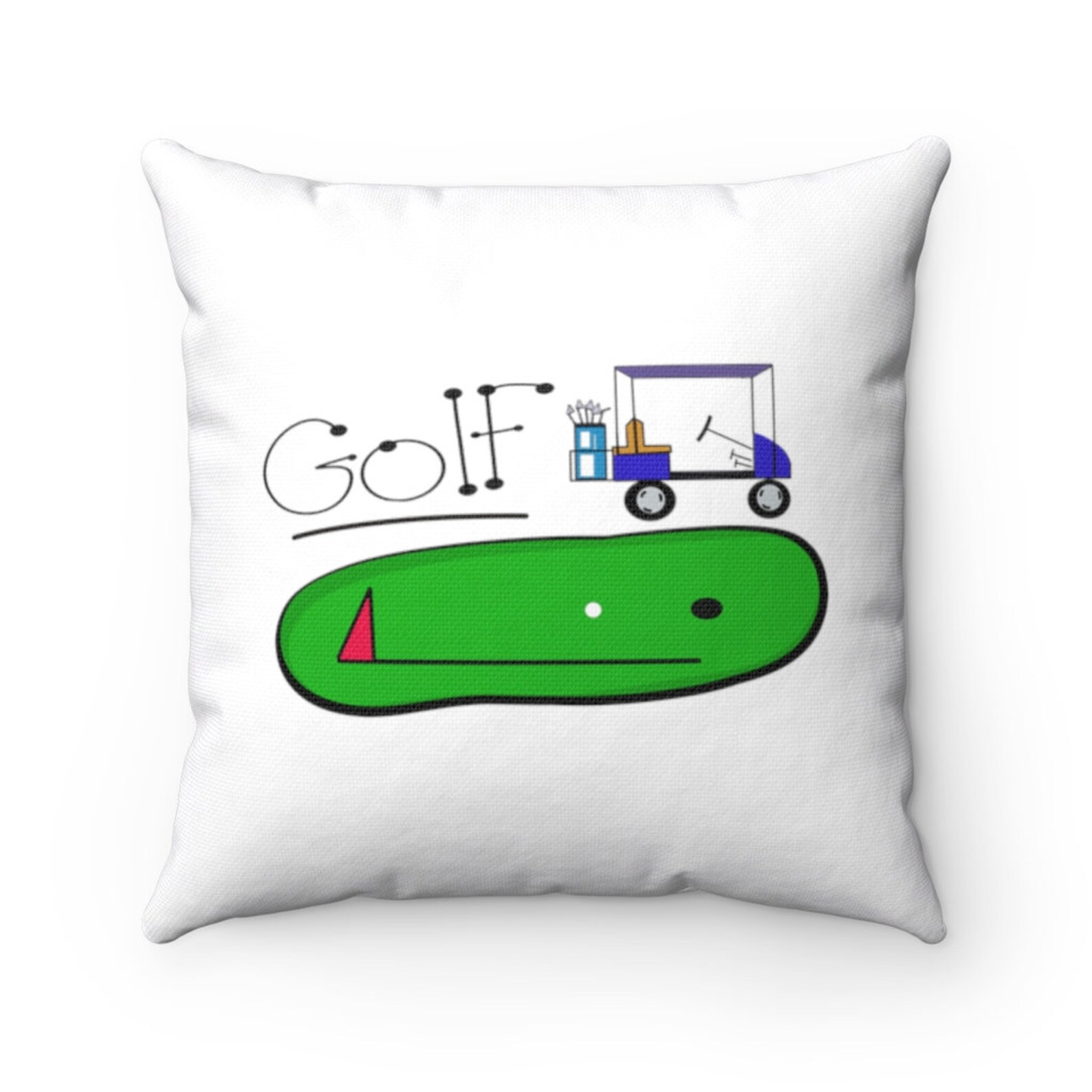 Golf Throw Pillow Golf Accent Pillow Golf Square Pillow Etsy