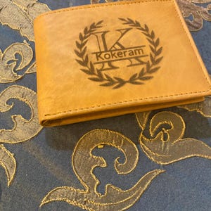 Cartera para hombre Bifold Cartera de cuero genuino 12 tarjetas de crédito Facturas / Regalos / Regalo del padre / Cartera monograma / Regalo de favor de boda / Cartera para hombres