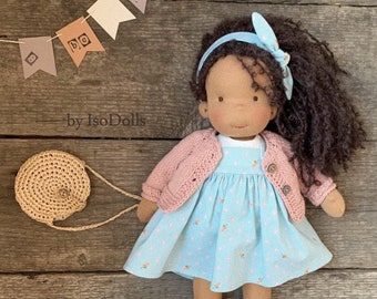 Waldorf doll 13 inch, Handmade natural baby toys, gift for kids