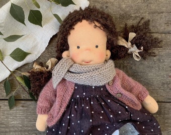 Waldorf doll 15 inch, Christmas gift for a girl, Handmade baby toys