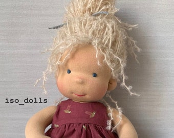 Classic Waldorf doll 16” | Ecological toy made of natural fiber | Christmas gift for a girl | ONLY EXAMPLE Made to order