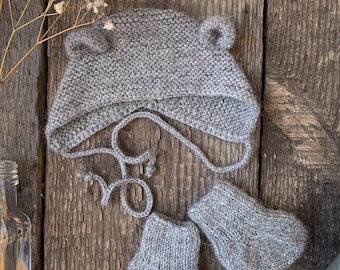Conjunto de ropa de punto para muñeca Waldorf: gorro y calcetines de punto