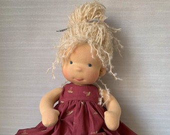 Classic Waldorf doll 16” | Ecological  toy made of natural fiber | Christmas gift for a girl | ONLY EXAMPLE Made to order