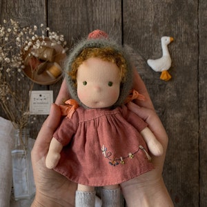 Waldorf 7 Inch Custom Pocket Doll Christmas Gift for childrens image 1