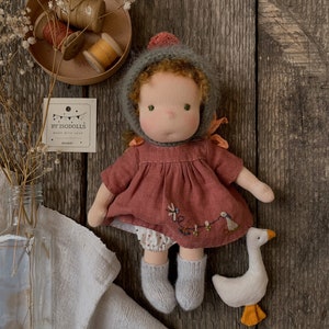 Waldorf 7 Inch Custom Pocket Doll Christmas Gift for childrens image 2