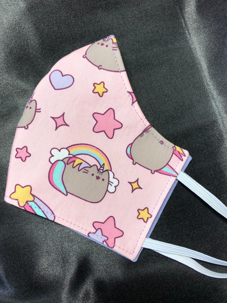 Shaped Fabric Face Mask Pusheen Washable/Reusable Cotton | Etsy