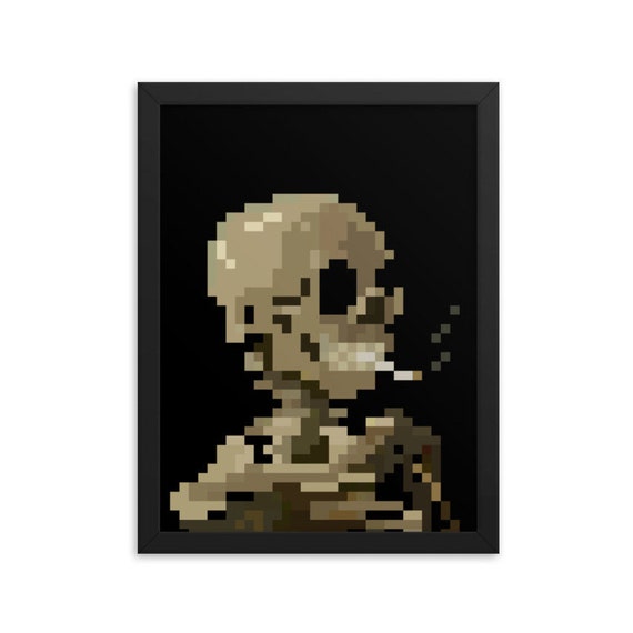 Skull Pixel Art, Halloween Pixel Art