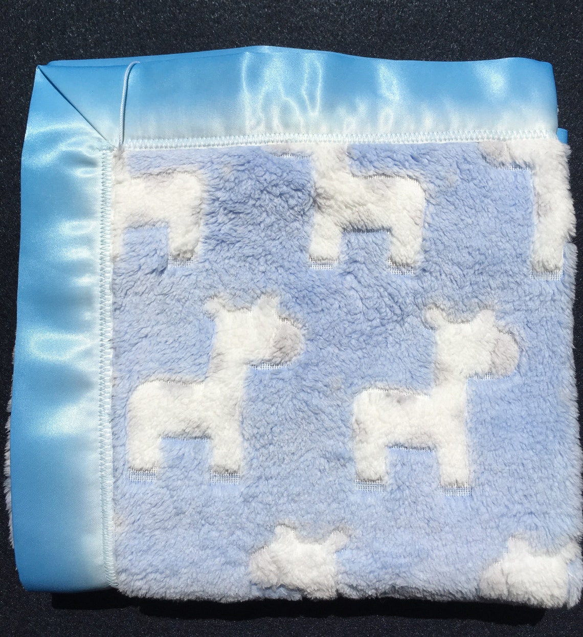 Crib Blanket DoubleSided Minky Fleece with Satin Binding Etsy