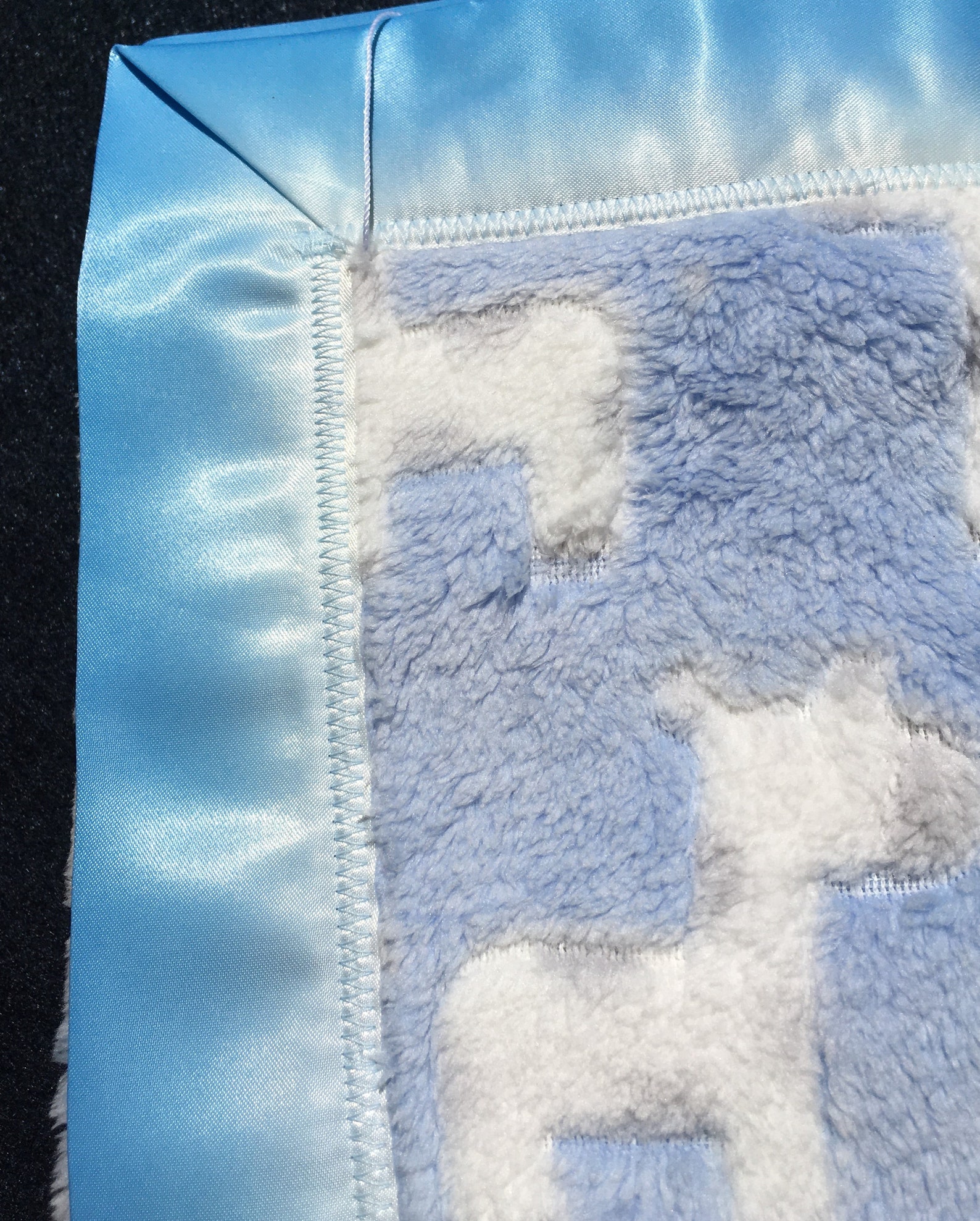 Crib Blanket DoubleSided Minky Fleece with Satin Binding Etsy