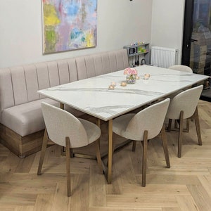Mink Fluted Kitchen Dining Booth Bench Seating available in any colour - Domestic or Commercial use