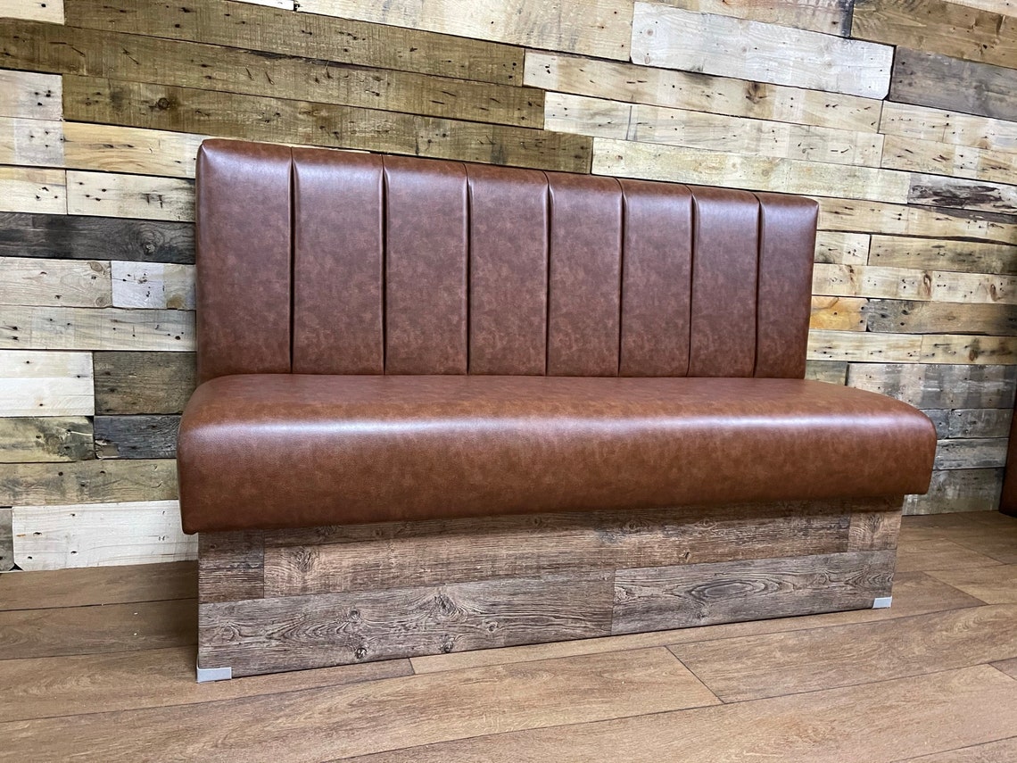 Faux Leather Fluted Booth Seating Etsy