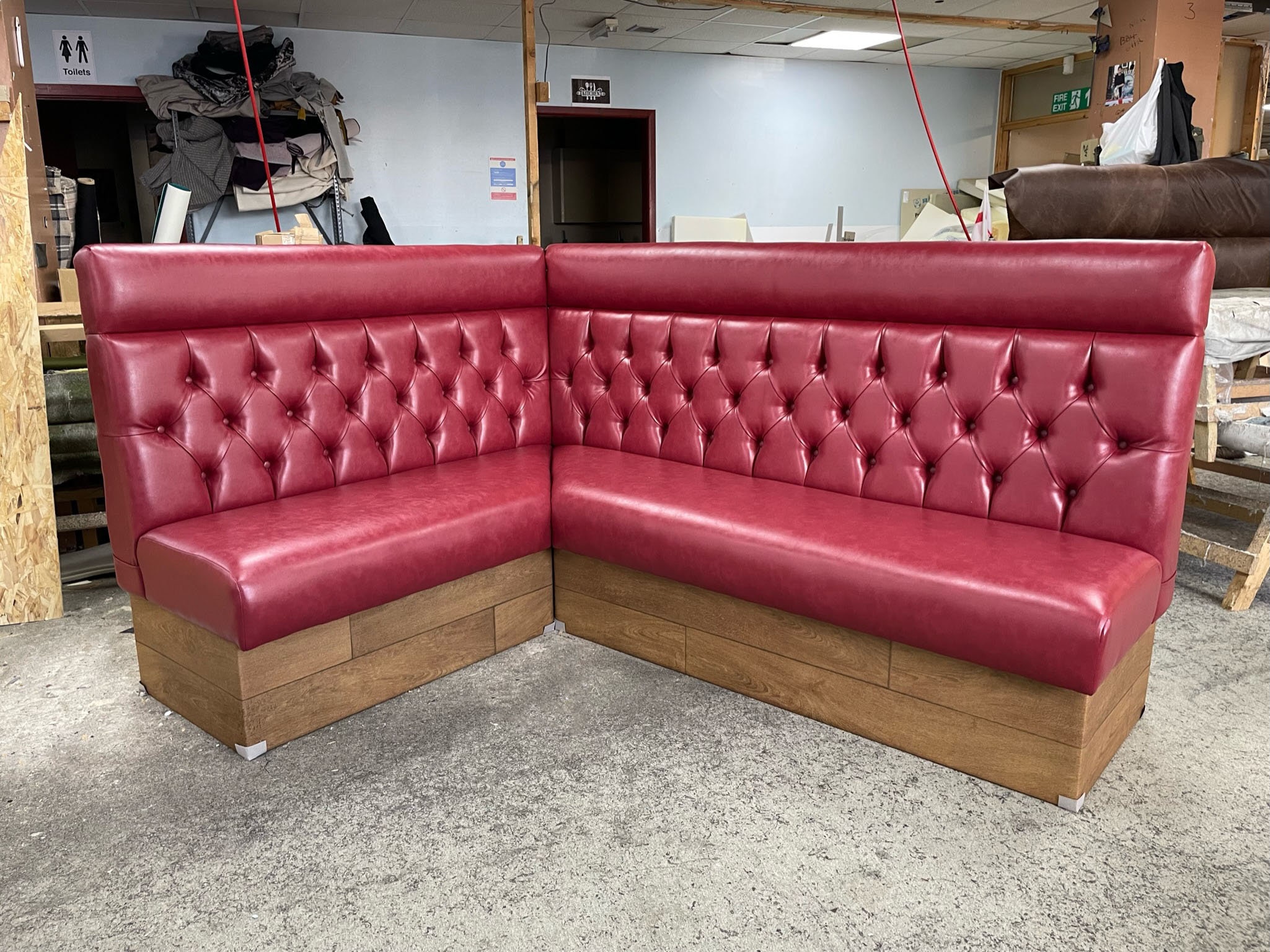 Red Leather Sofa Etsy UK