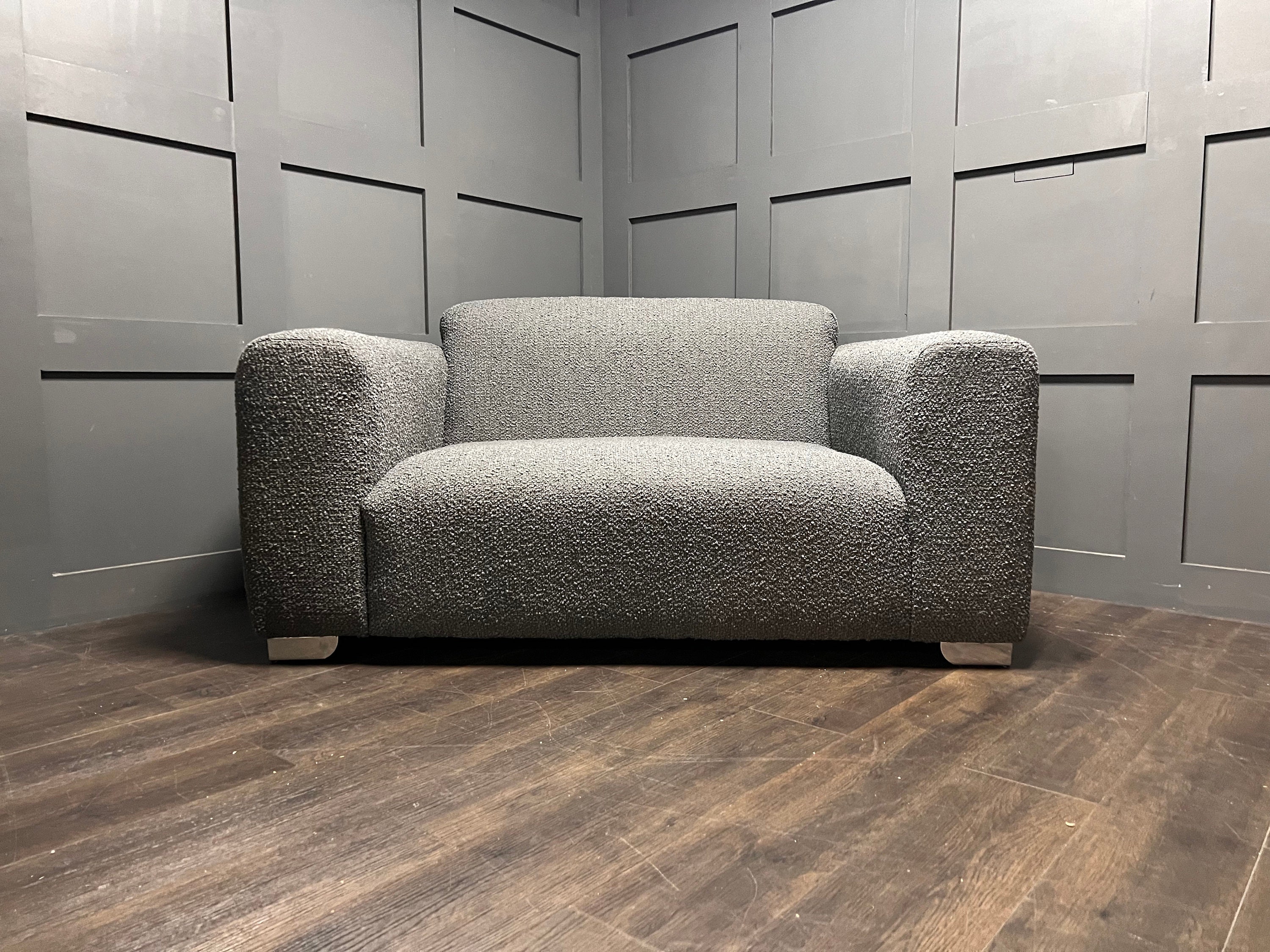 Grey cheap boucle sofa