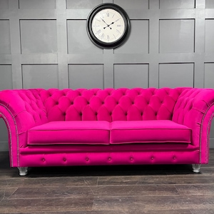 Fuchsia 2024 velvet couch