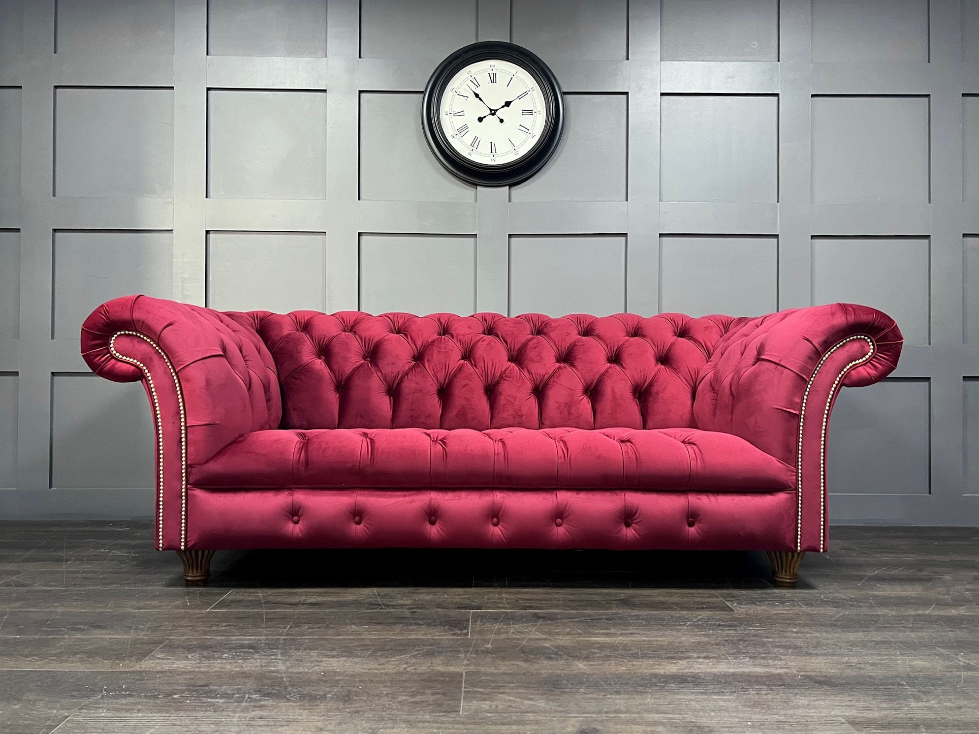 Red Velvet Loveseat Etsy UK