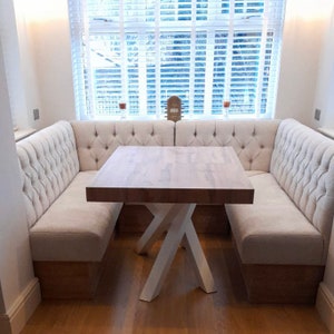 Dining room set with booth seating deals