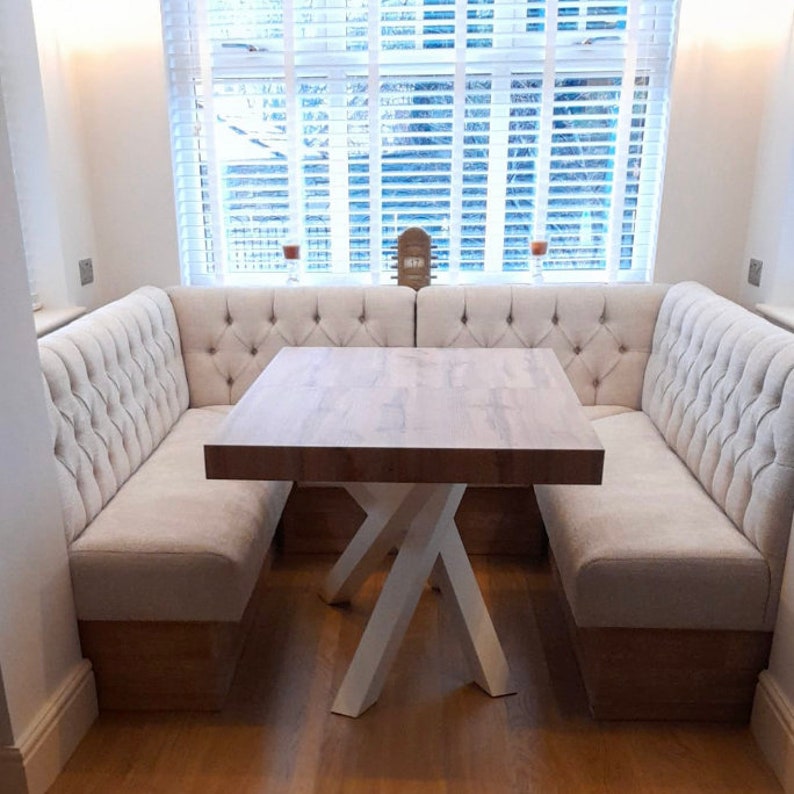 Ushaped Buttoned Kitchen Commercial Dining Booth Bench Etsy