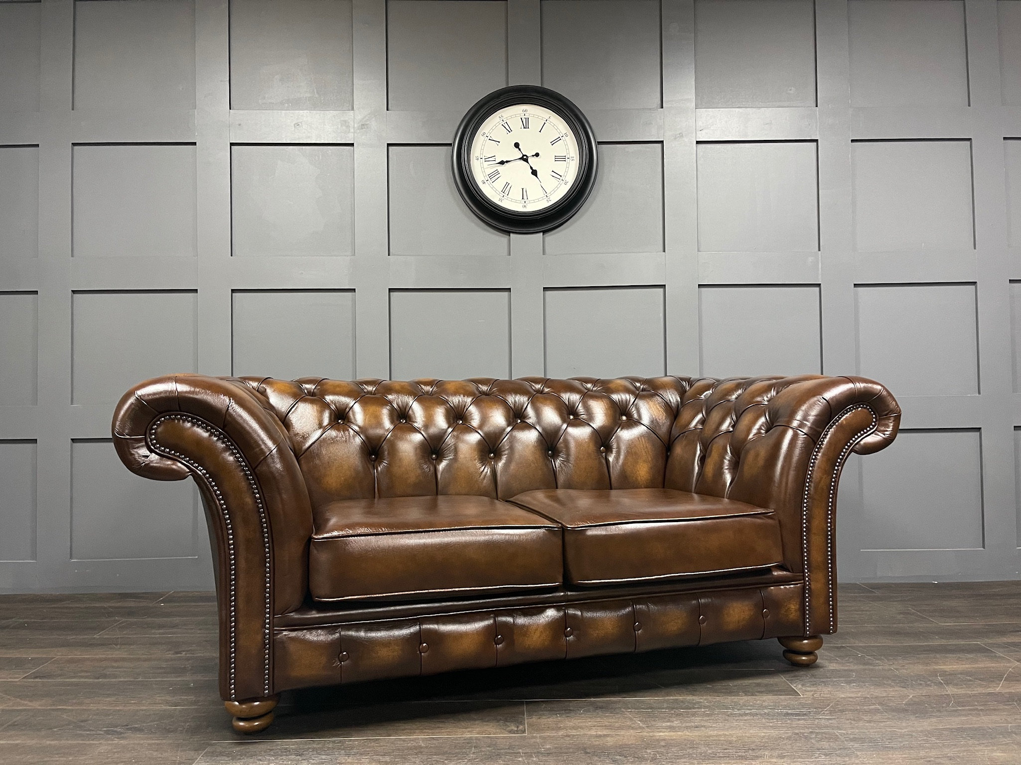 Handmade Chesterfield Sofa Antique Tan Leather - Etsy UK