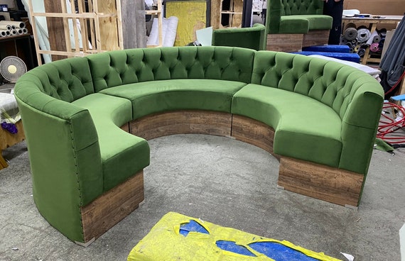 sectional sofa c shape booth restaurantes